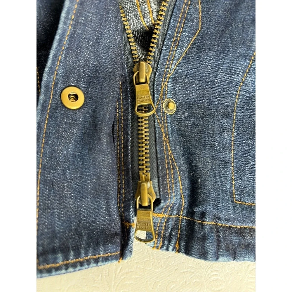 Lauren Jeans Co Ralph Lauren Denim Utility Jacket Women's L G Blue‎ Wash - Picture 7 of 7
